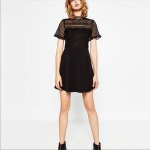 Zara Black Lace Dress New Condition